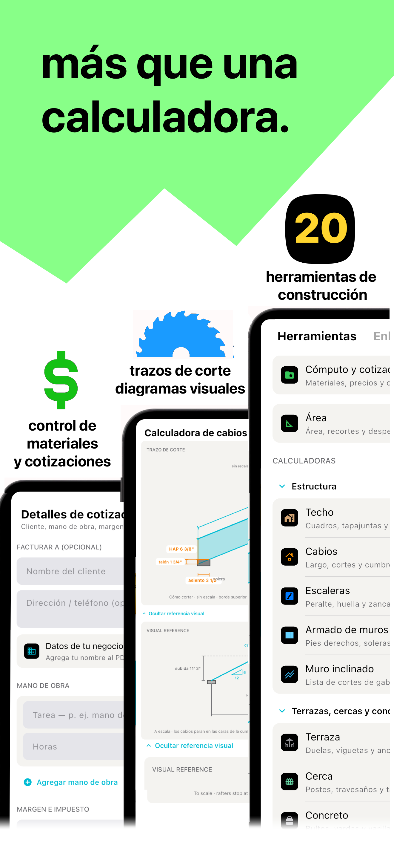 Visor de planos, notas y herramientas especializadas de HammerCalc